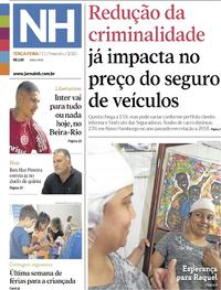 Capa do jornal Jornal NH 11/02/2020