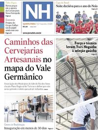 Capa do jornal Jornal NH 13/02/2020