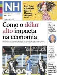 Capa do jornal Jornal NH 14/02/2020