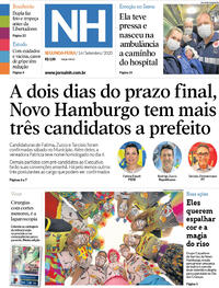 Capa do jornal Jornal NH 14/09/2020