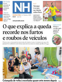 Capa do jornal Jornal NH 14/10/2020