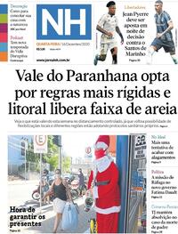 Capa do jornal Jornal NH 16/12/2020