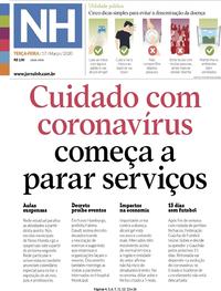 Capa do jornal Jornal NH 17/03/2020