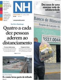 Capa do jornal Jornal NH 19/06/2020