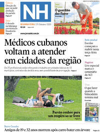 Capa do jornal Jornal NH 19/10/2020