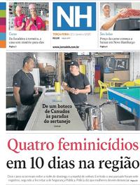 Capa do jornal Jornal NH 21/01/2020