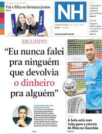 Capa do jornal Jornal NH 22/01/2020