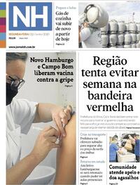 Capa do jornal Jornal NH 22/06/2020