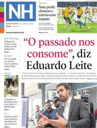 Capa do jornal Jornal NH 23/01/2020
