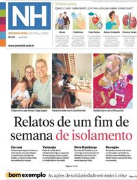 Capa do jornal Jornal NH 23/03/2020
