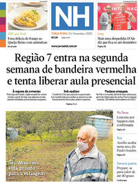 Capa do jornal Jornal NH 24/11/2020
