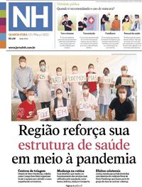 Capa do jornal Jornal NH 25/03/2020