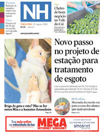 Capa do jornal Jornal NH 25/08/2020