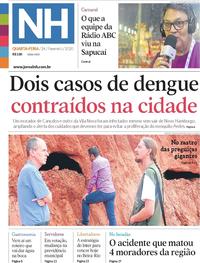 Capa do jornal Jornal NH 26/02/2020