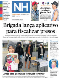 Capa do jornal Jornal NH 26/08/2020