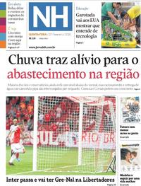 Capa do jornal Jornal NH 27/02/2020