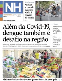 Capa do jornal Jornal NH 27/04/2020