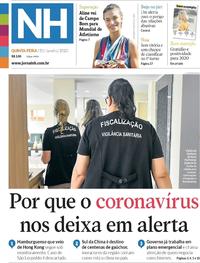 Capa do jornal Jornal NH 30/01/2020