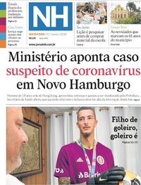 Capa do jornal Jornal NH 31/01/2020