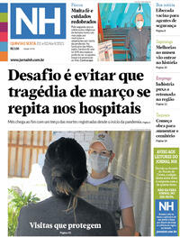 Capa do jornal Jornal NH 01/04/2021