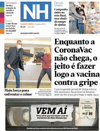 Capa do jornal Jornal NH 02/06/2021
