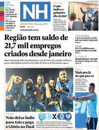 Capa do jornal Jornal NH 02/12/2021