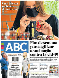 Capa do jornal Jornal NH 03/04/2021