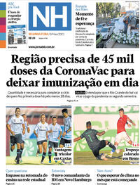 Capa do jornal Jornal NH 03/05/2021
