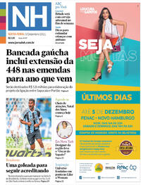 Capa do jornal Jornal NH 03/12/2021