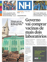 Capa do jornal Jornal NH 04/03/2021