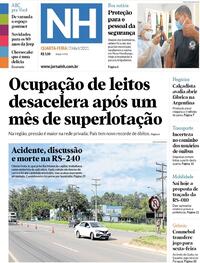 Capa do jornal Jornal NH 07/04/2021
