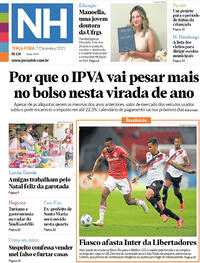 Capa do jornal Jornal NH 07/12/2021