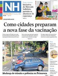 Capa do jornal Jornal NH 08/02/2021