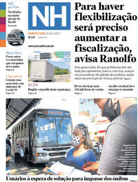 Capa do jornal Jornal NH 08/04/2021
