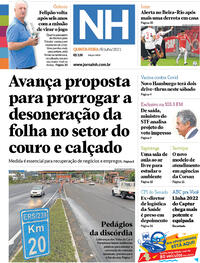 Capa do jornal Jornal NH 08/07/2021