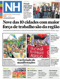 Capa do jornal Jornal NH 08/09/2021