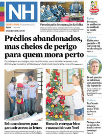 Capa do jornal Jornal NH 08/12/2021