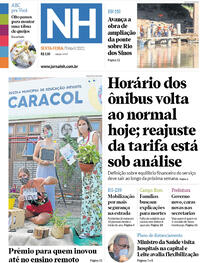 Capa do jornal Jornal NH 09/04/2021