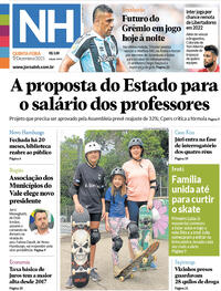 Capa do jornal Jornal NH 09/12/2021
