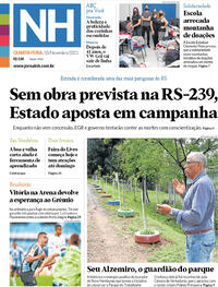 Capa do jornal Jornal NH 10/11/2021