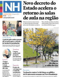 Capa do jornal Jornal NH 11/08/2021