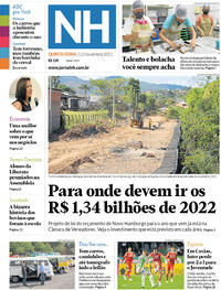 Capa do jornal Jornal NH 11/11/2021