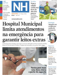 Capa do jornal Jornal NH 12/03/2021