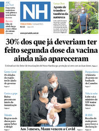 Capa do jornal Jornal NH 13/04/2021
