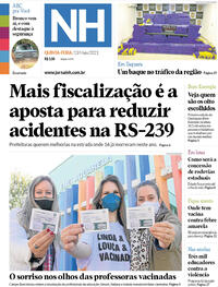 Capa do jornal Jornal NH 13/05/2021