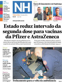 Capa do jornal Jornal NH 13/07/2021