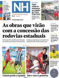 Capa do jornal Jornal NH 14/06/2021