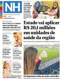Capa do jornal Jornal NH 14/09/2021