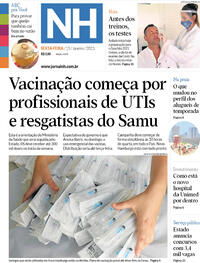 Capa do jornal Jornal NH 15/01/2021