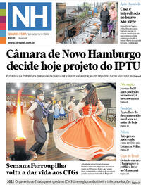 Capa do jornal Jornal NH 15/09/2021